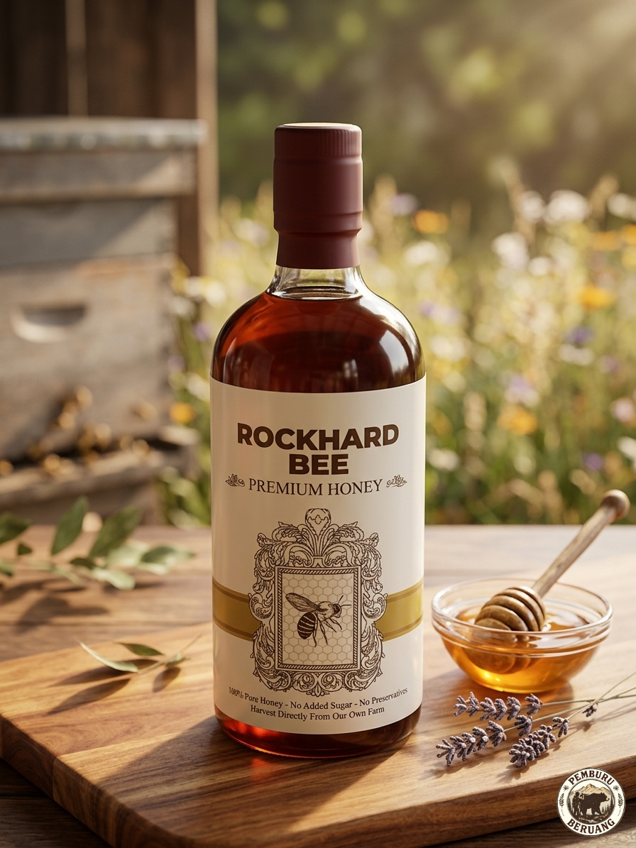 Rock Hard Bee Indonesian wild forest honey 500ml jar — best raw honey to buy online in the USA 2026