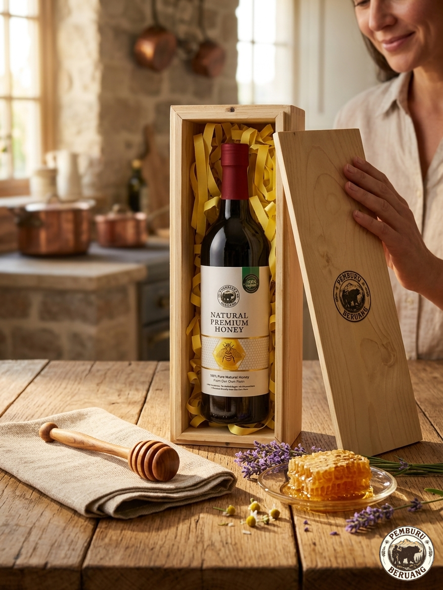 Raw Forest Honey 750ml Gift Set - Pemburu Beruang Artisan Collection